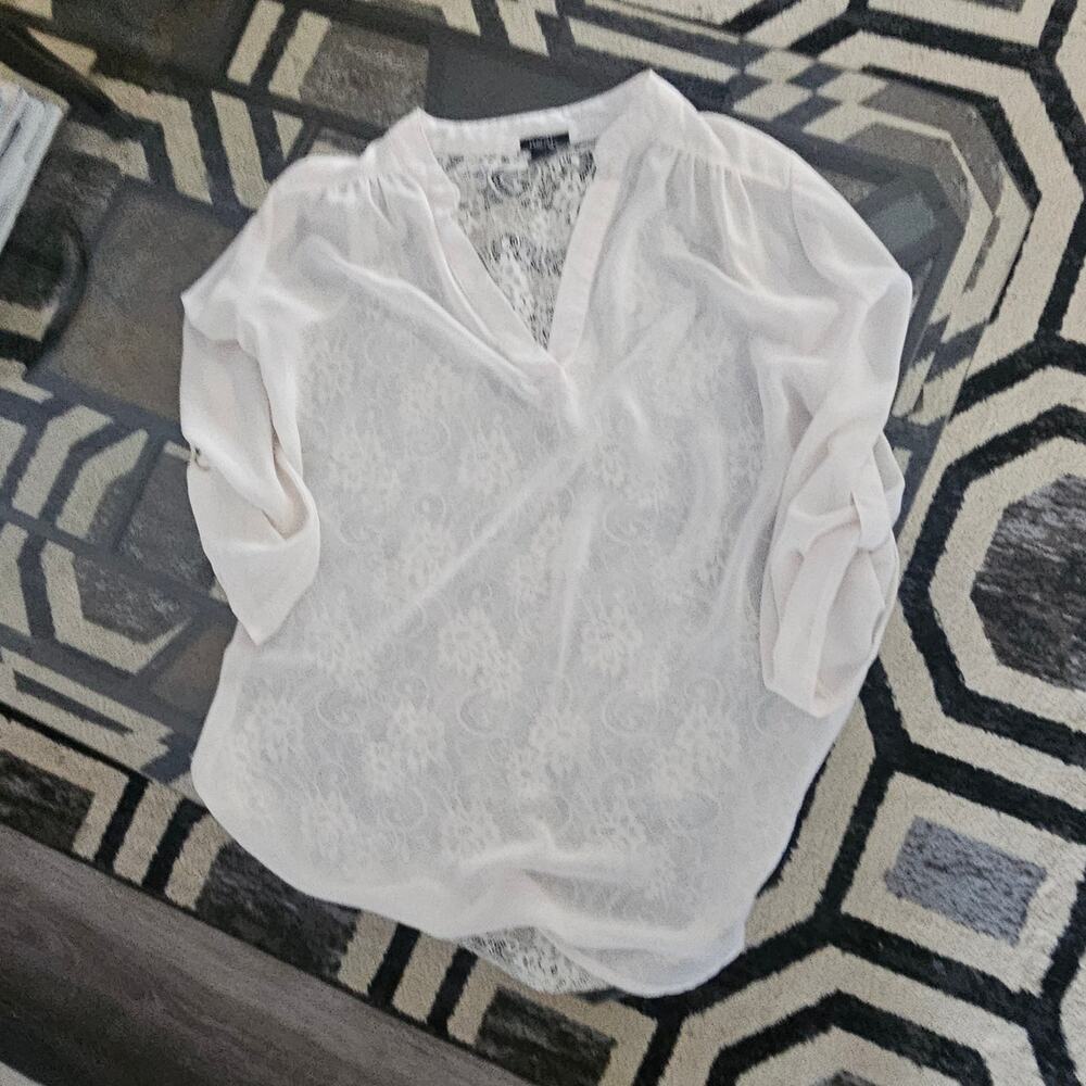 Women's/ Juniors Rue 21 Sheer Laced Back Blouse Size Large